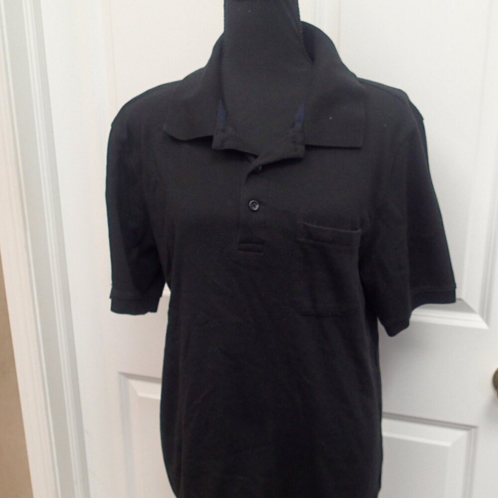 North Hudson Black Mens Polo Shirts Size Medium